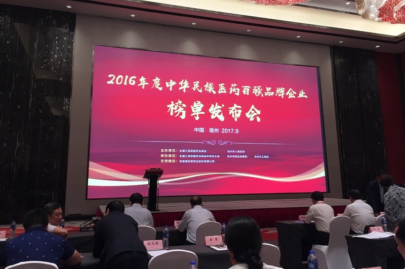 九五至尊电子游戏药业携热毒宁注射液强势上榜“2016年度中华民族医药百强品牌企业”